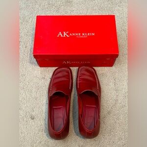Anne Klein Red Loafers